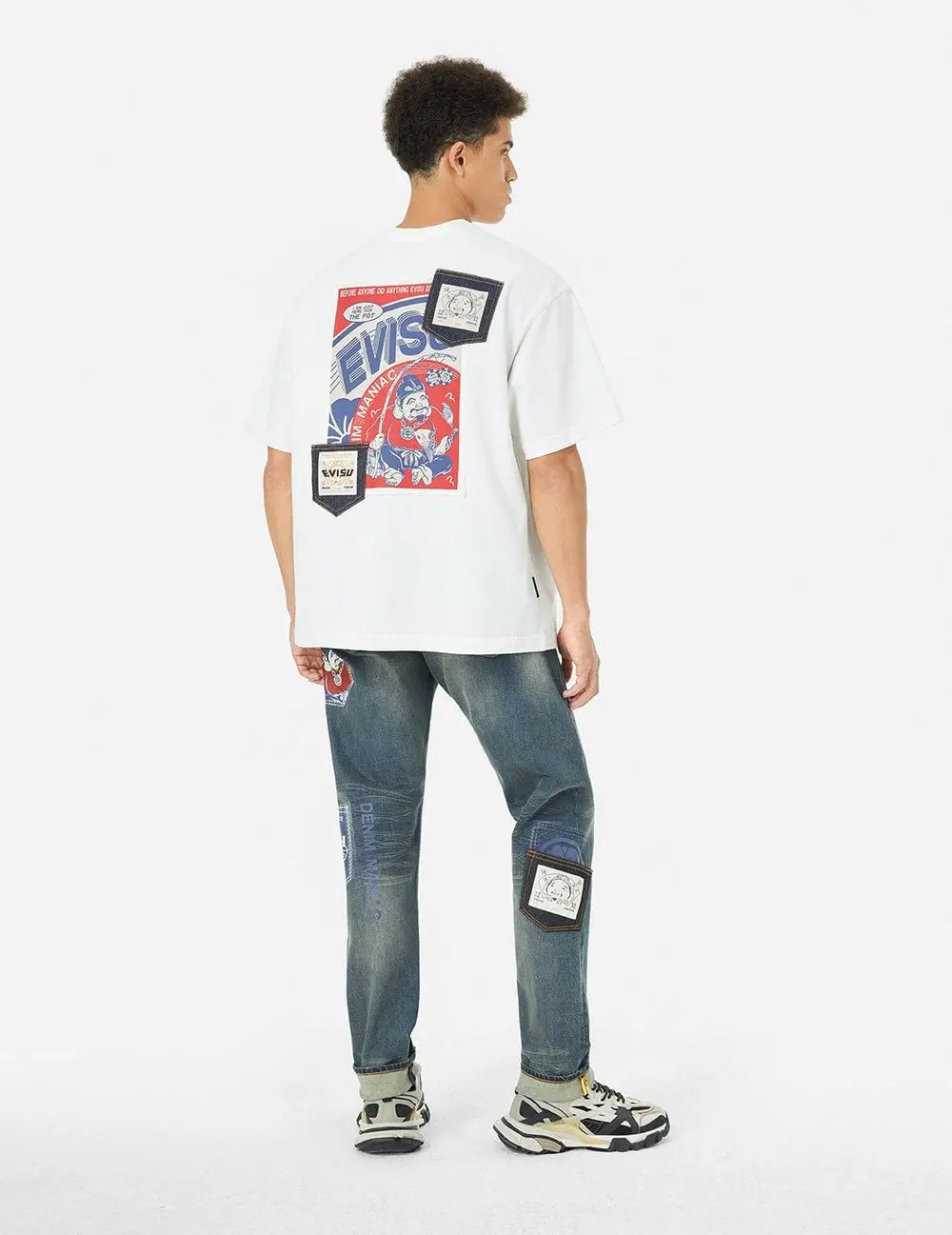 Quần Evisu Ebisu Print Multi-Pocket Jeans 'Indigo' 2EAHTM4JE801317DP - Ảnh 4