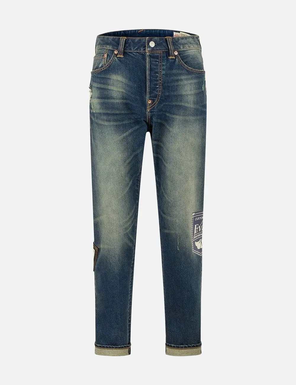 Quần Evisu Ebisu Print Multi-Pocket Jeans 'Indigo' 2EAHTM4JE801317DP - Ảnh 3
