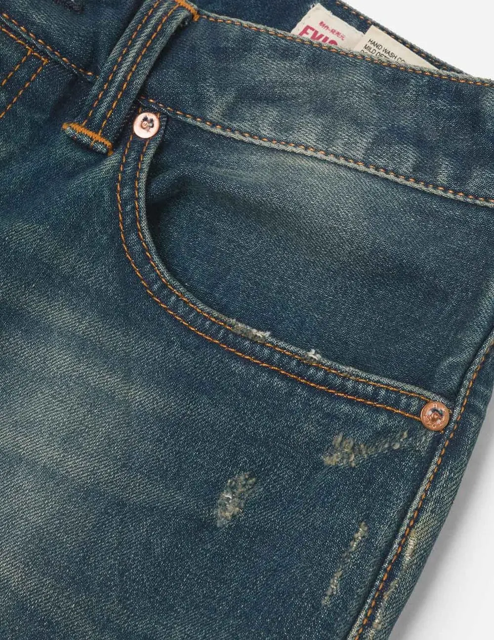 Alternative view of Quần Evisu Ebisu Print Multi-Pocket Jeans 'Indigo' 2EAHTM4JE801317DP