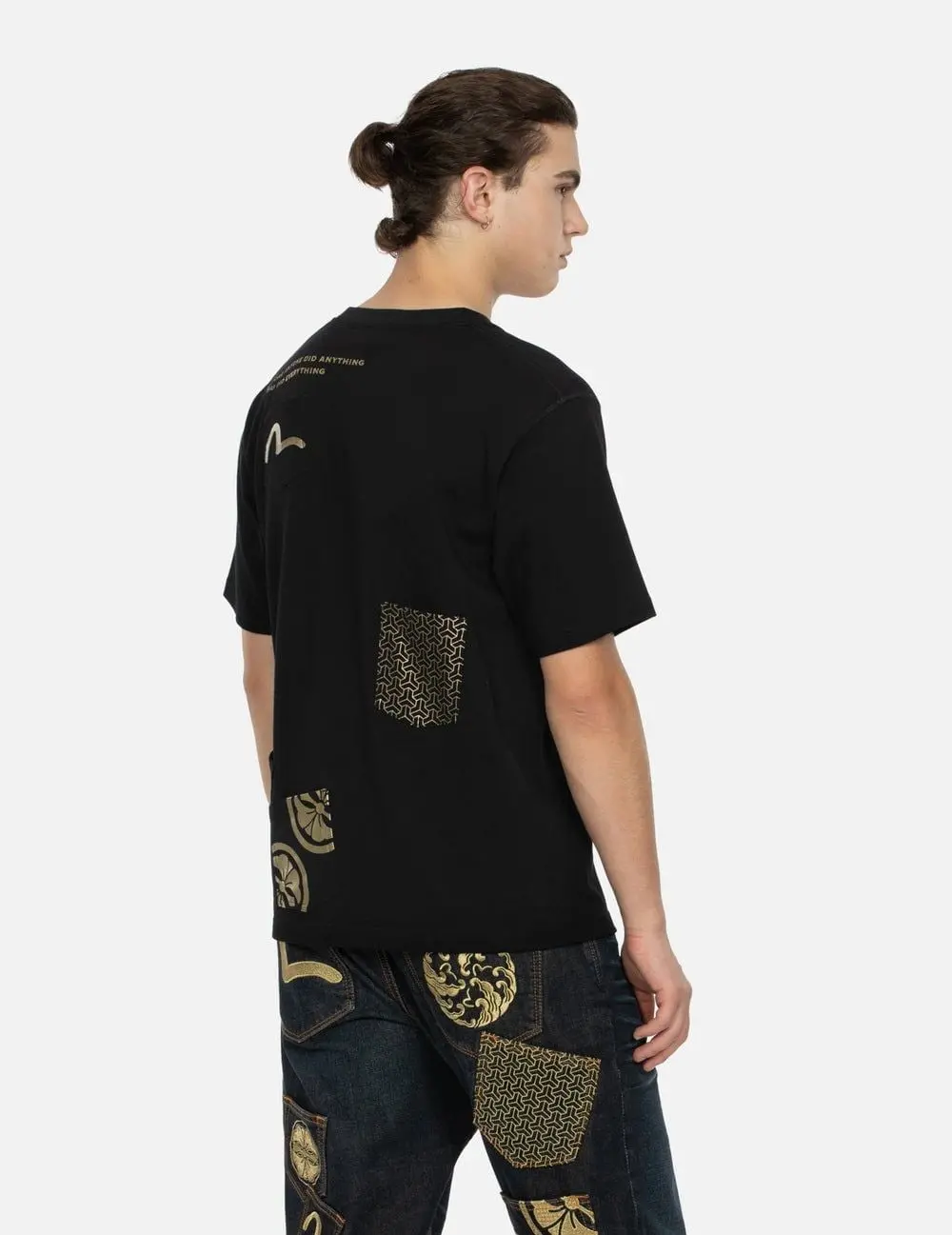 Áo Evisu Multi-print Multi-pocket T-shirt 'Black' 2EAHTM4TS7070XXCT - Ảnh 6