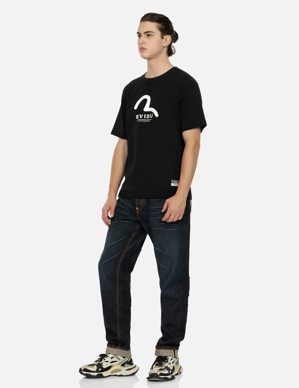 Áo Evisu Multi-print Multi-pocket T-shirt 'Black' 2EAHTM4TS7070XXCT - Ảnh 3