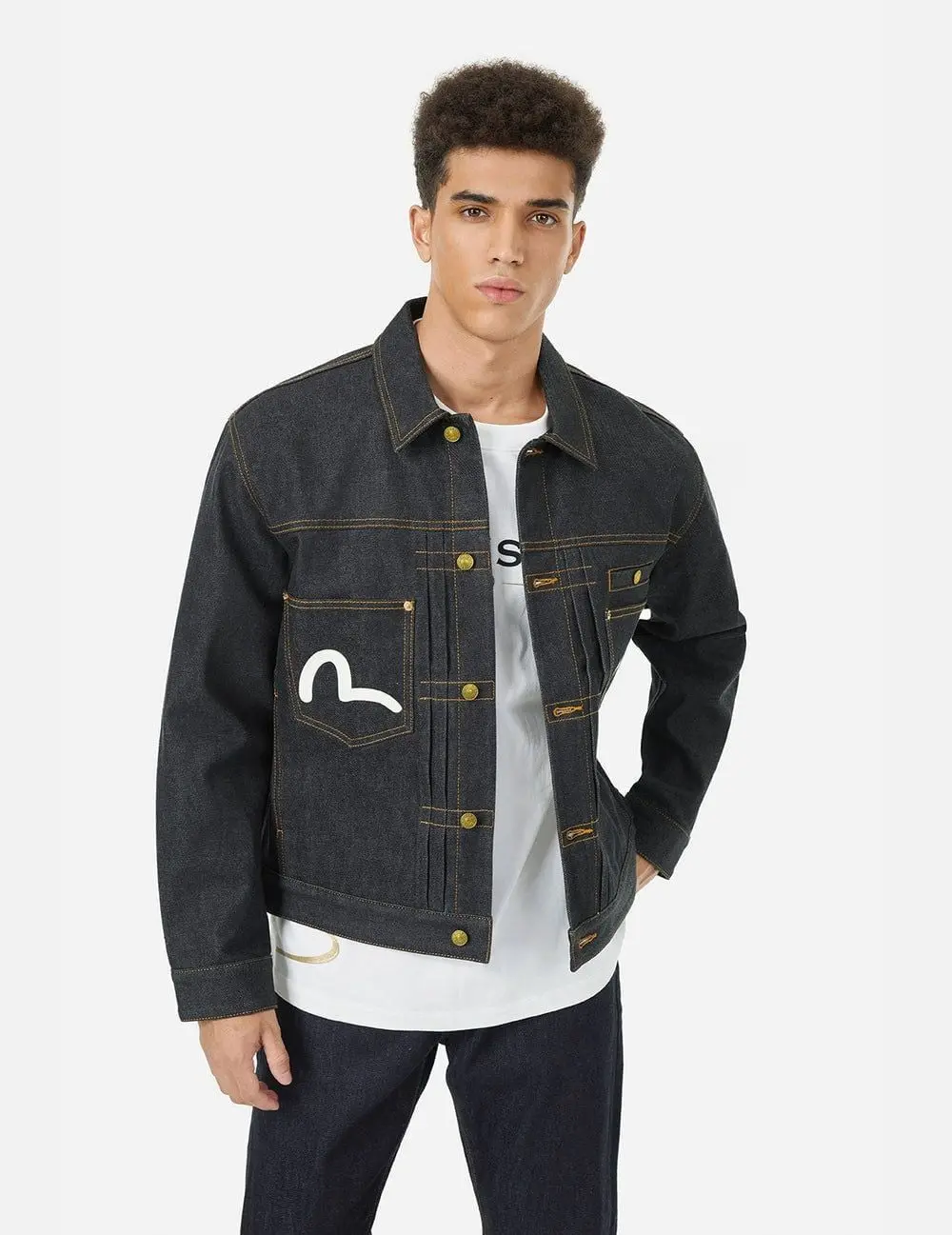 Áo Evisu Seagull Print Jacket 'Indigo' 2EAHTM4DJ7007RXDP - Ảnh 5