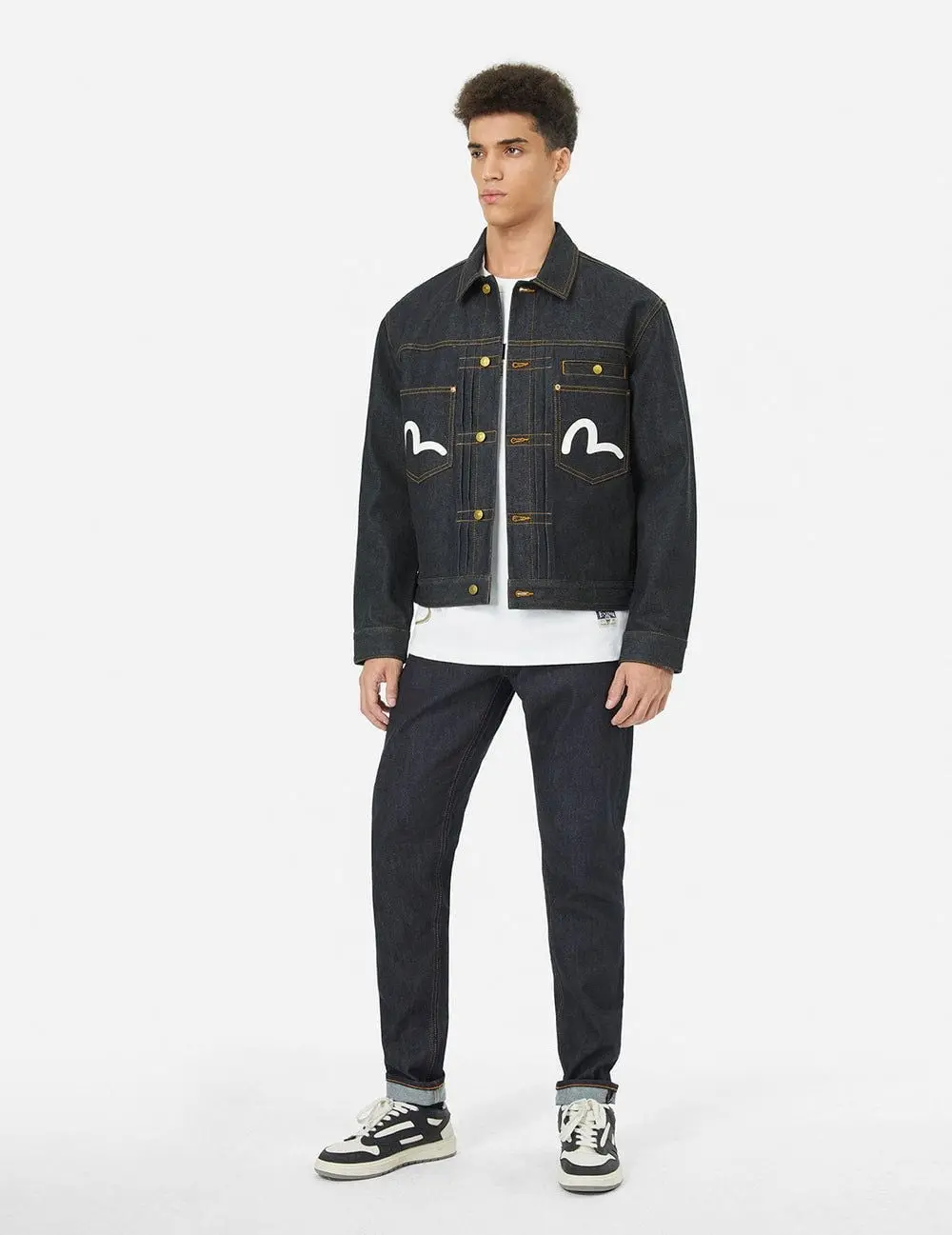 Áo Evisu Seagull Print Jacket 'Indigo' 2EAHTM4DJ7007RXDP - Ảnh 3