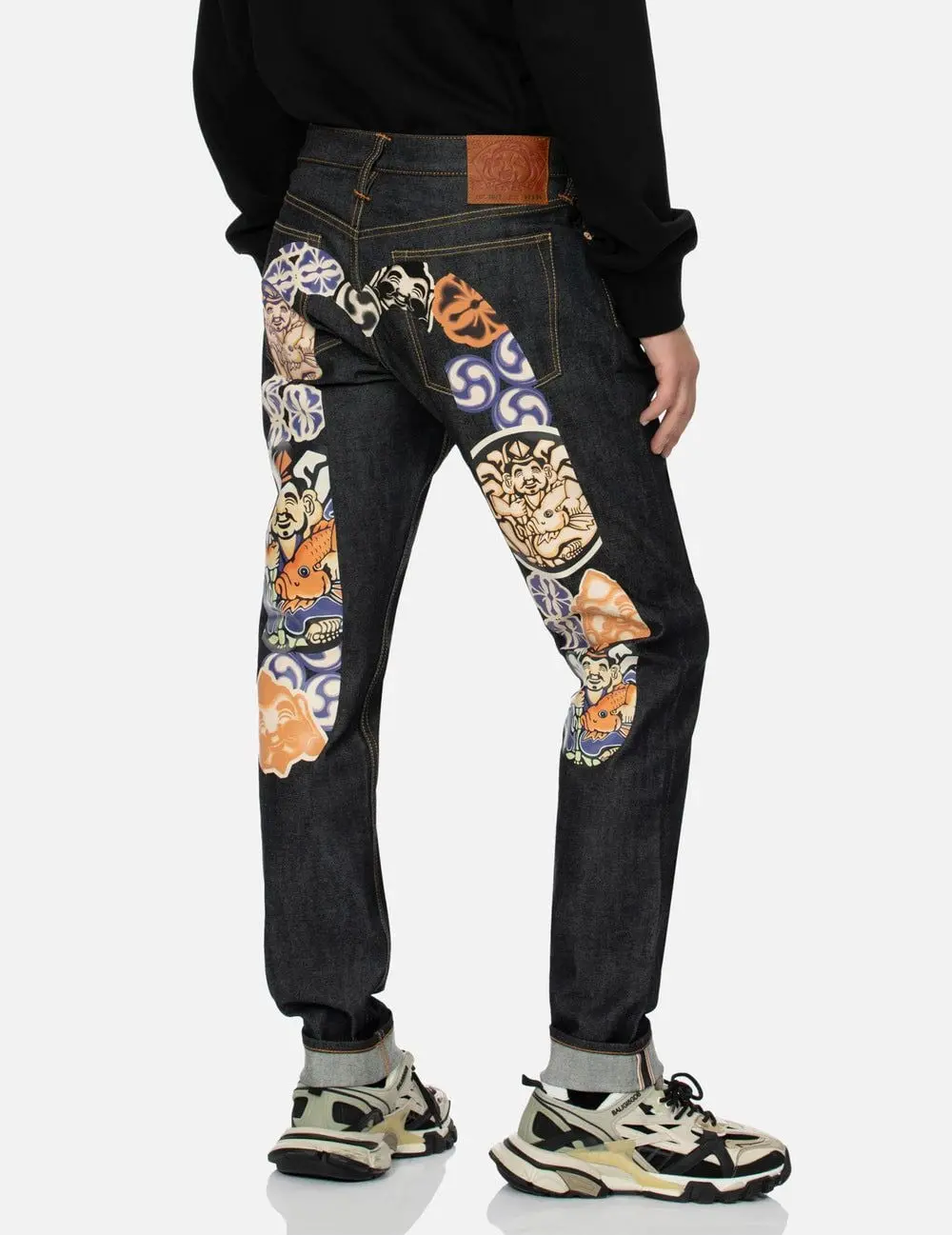 Quần Evisu Godhead and Kamon Jeans 'Indigo' 2EAHTM4JE701517DP - Ảnh 3