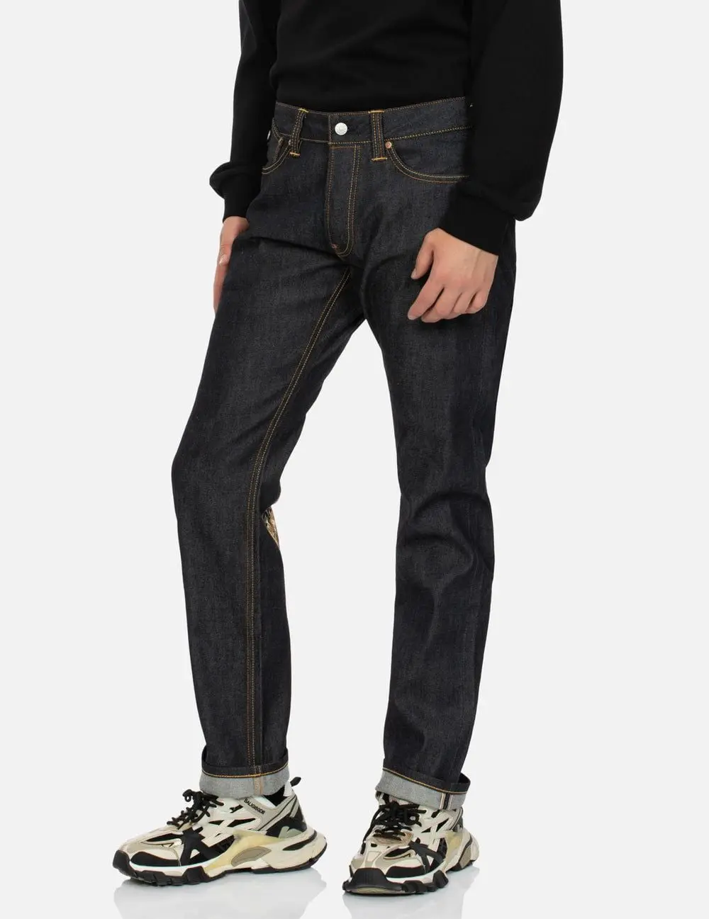 Quần Evisu Crane Embrodiery Jeans 'Indigo' 2EAHTM4JE701208DP - Ảnh 8