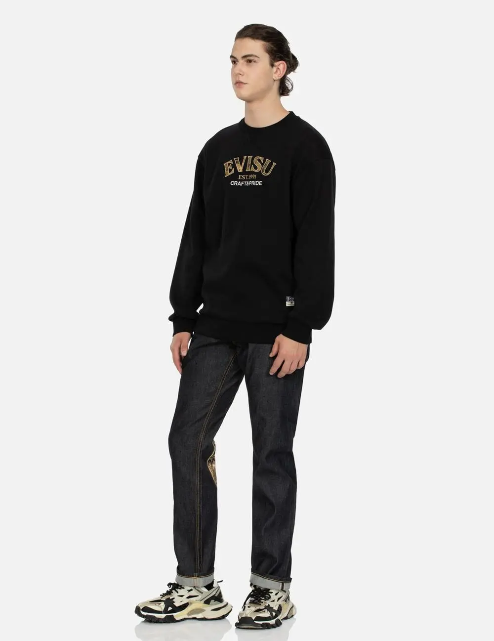 Quần Evisu Crane Embrodiery Jeans 'Indigo' 2EAHTM4JE701208DP - Ảnh 4