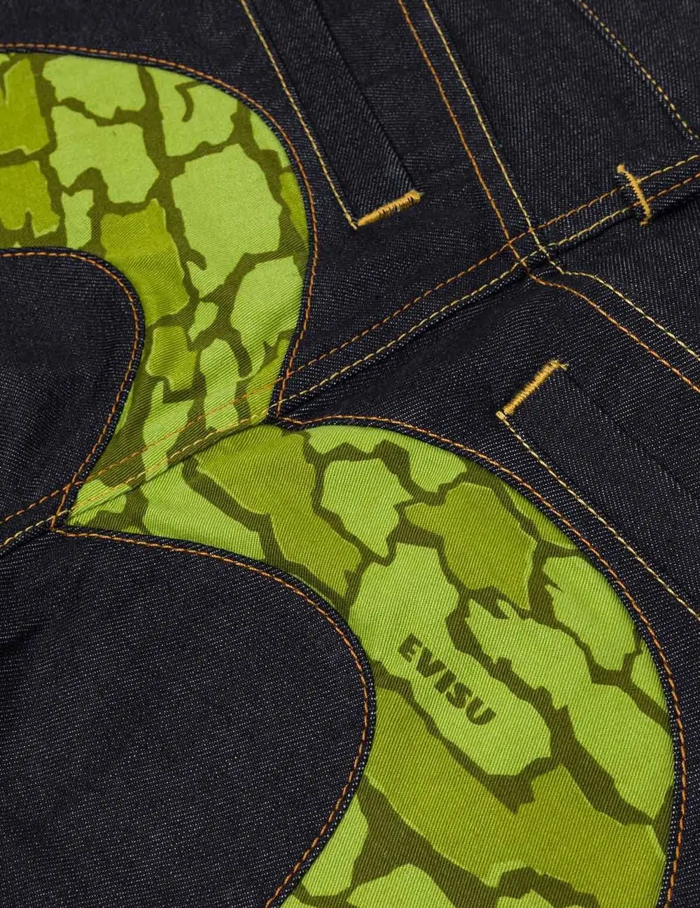 Quần Evisu Ishigaki Camouflage Jeans 'Light Green' 2EAHTM4JE116410DN - Ảnh 3