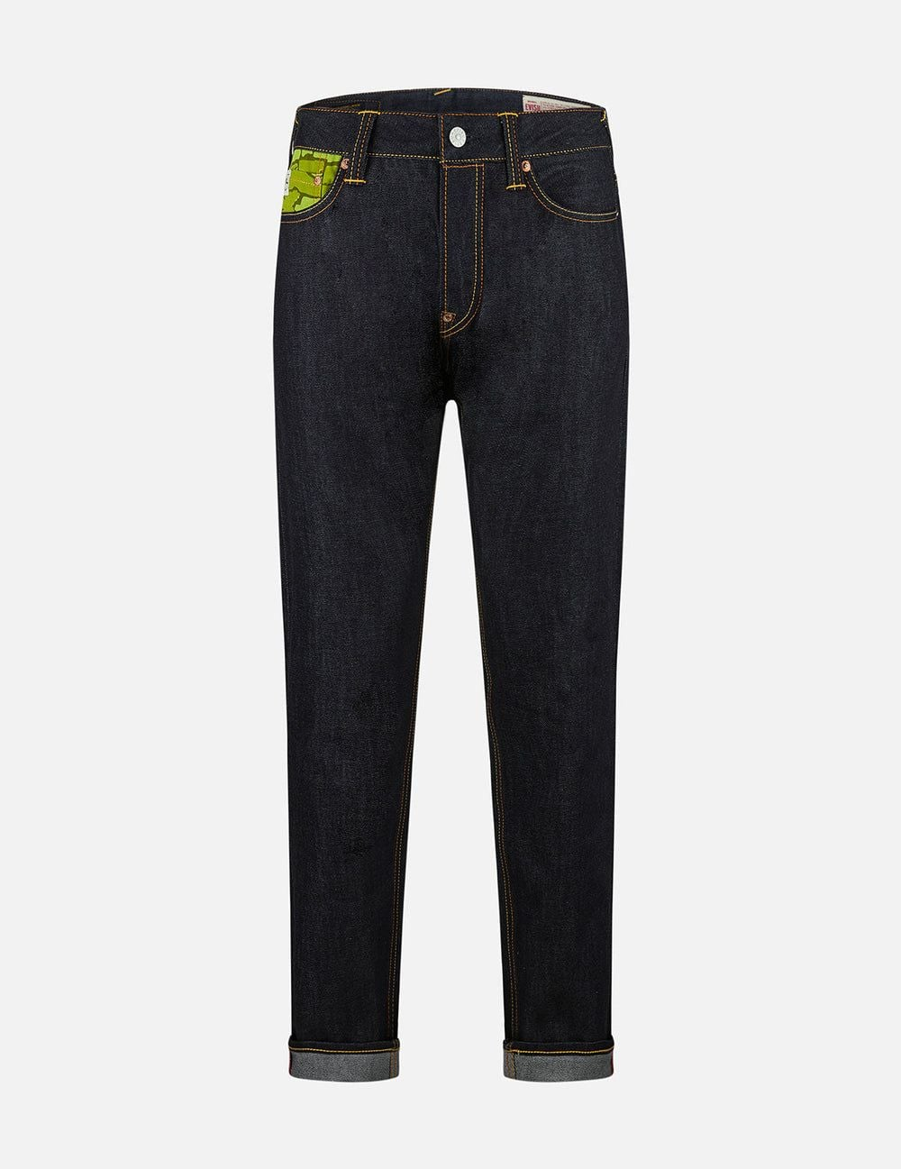 Alternative view of Quần Evisu Ishigaki Camouflage Jeans 'Light Green' 2EAHTM4JE116410DN
