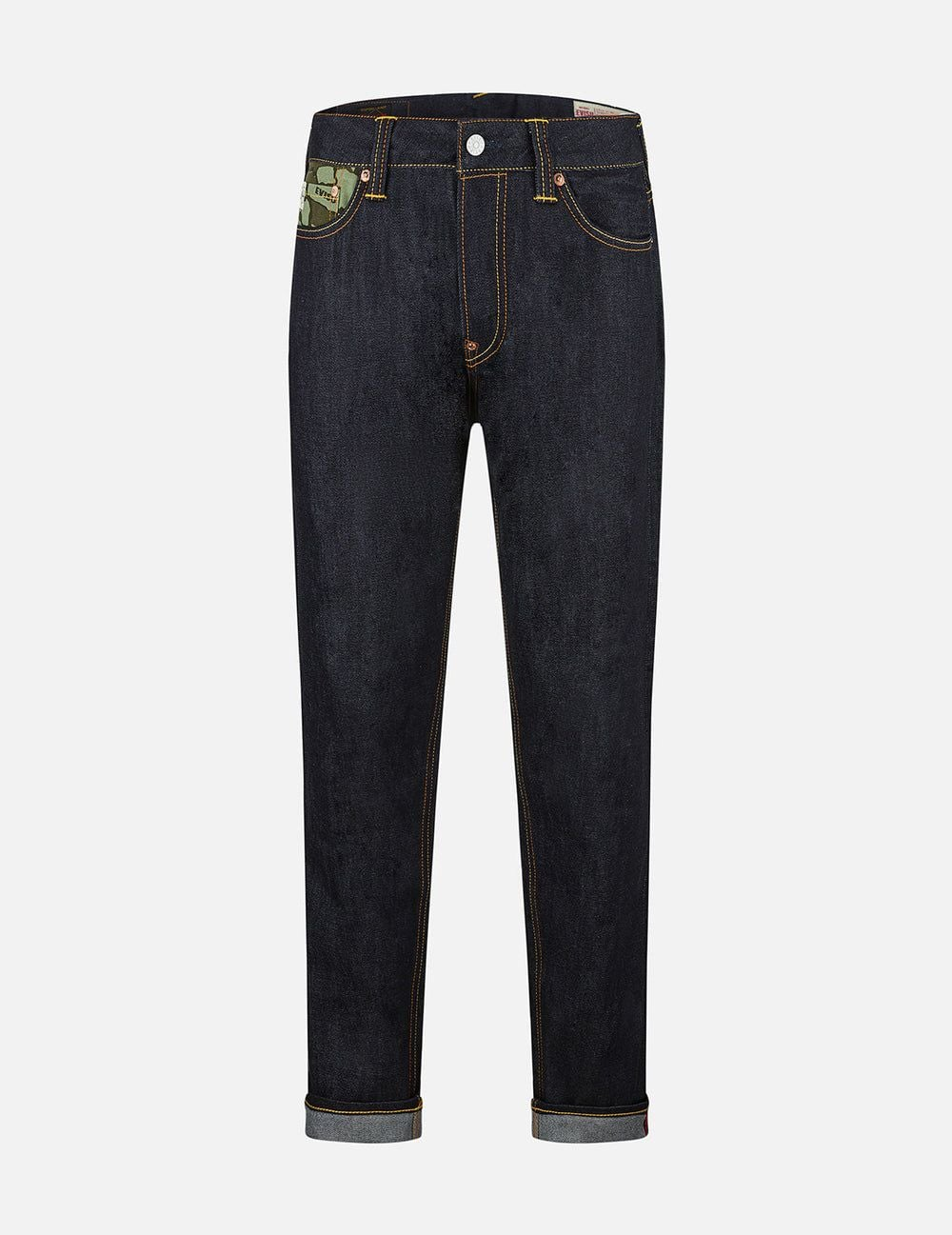Alternative view of Quần Evisu Ishigaki Camouflage Jeans 'Dark Green' 2EAHTM4JE116410DN