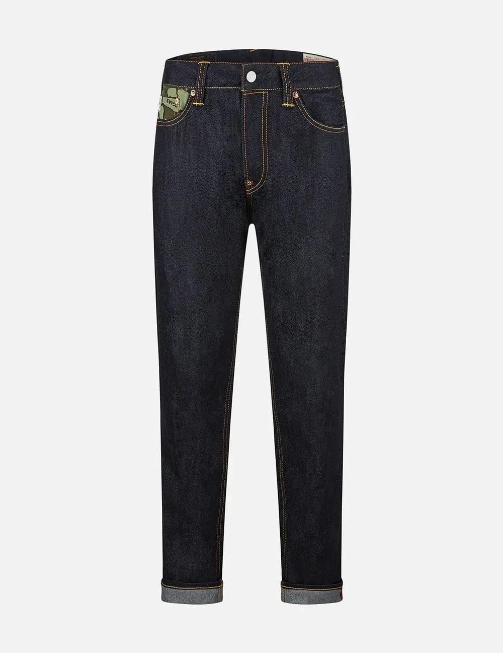 Alternative view of Quần Evisu Ishigaki Camouflage Jeans 'Dark Green' 2EAHTM4JE116410DN