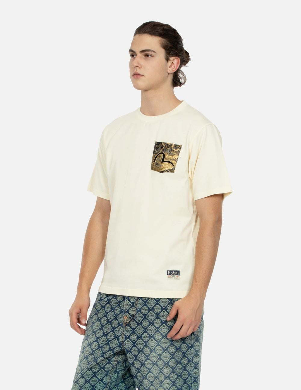 Áo Evisu Auspicious Cloud T-shirt 'Cream' 2EAHTM4TS7067XXCT - Ảnh 7