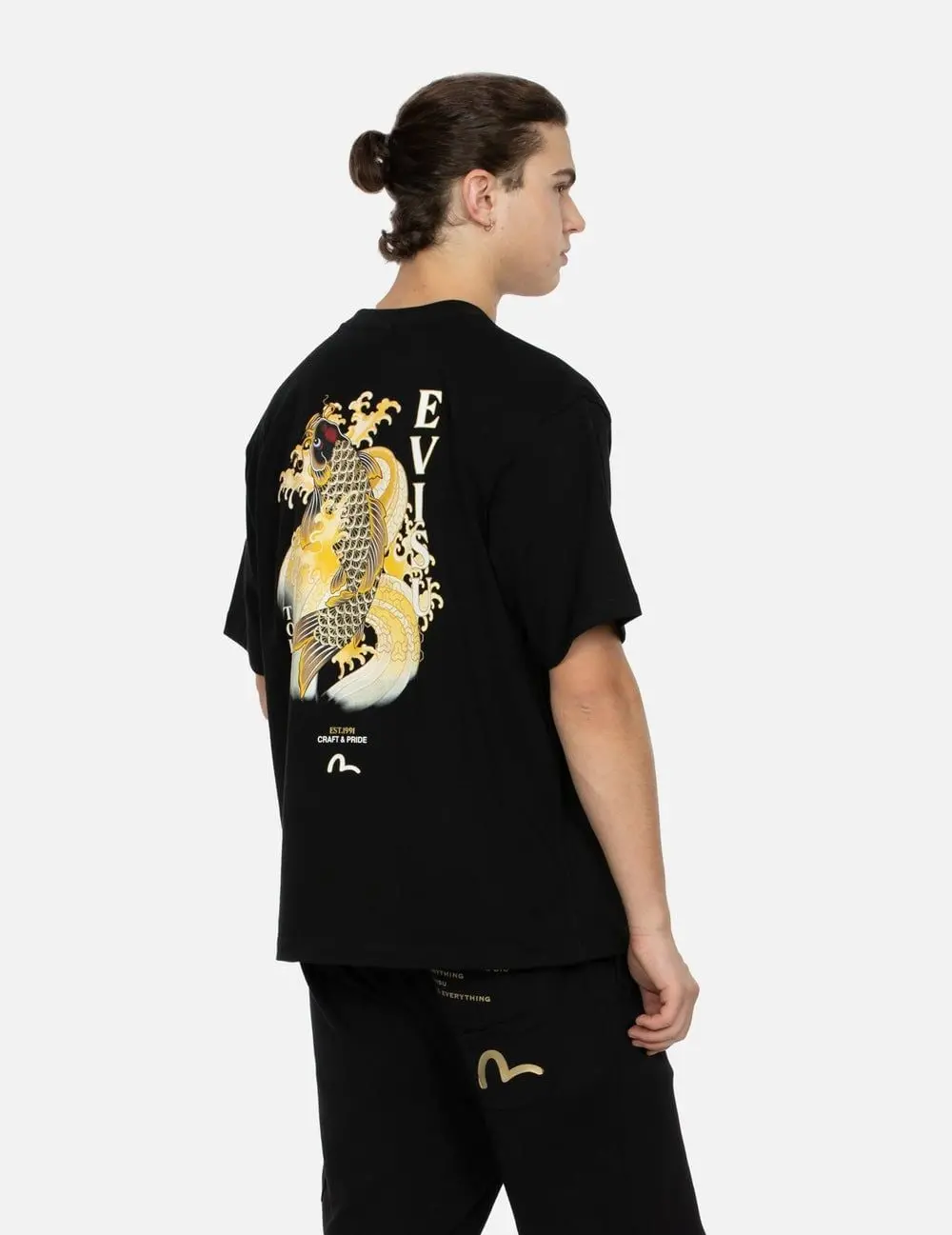 Áo Evisu Seagull Embroidery Carp T-shirt 'Black' 2EAHTM4TS7068RXCT - Ảnh 7