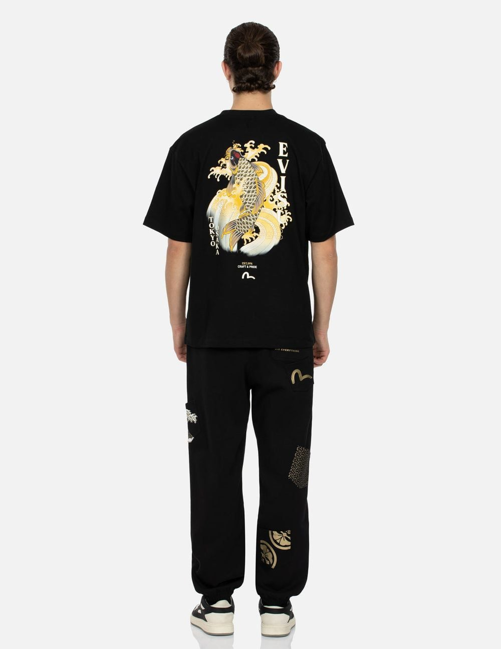 Áo Evisu Seagull Embroidery Carp T-shirt 'Black' 2EAHTM4TS7068RXCT - Ảnh 5