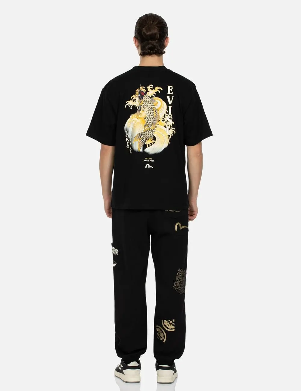 Áo Evisu Seagull Embroidery Carp T-shirt 'Black' 2EAHTM4TS7068RXCT - Ảnh 5