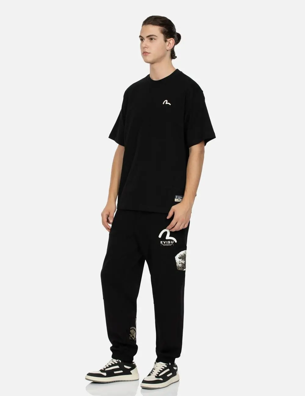 Áo Evisu Seagull Embroidery Carp T-shirt 'Black' 2EAHTM4TS7068RXCT - Ảnh 4