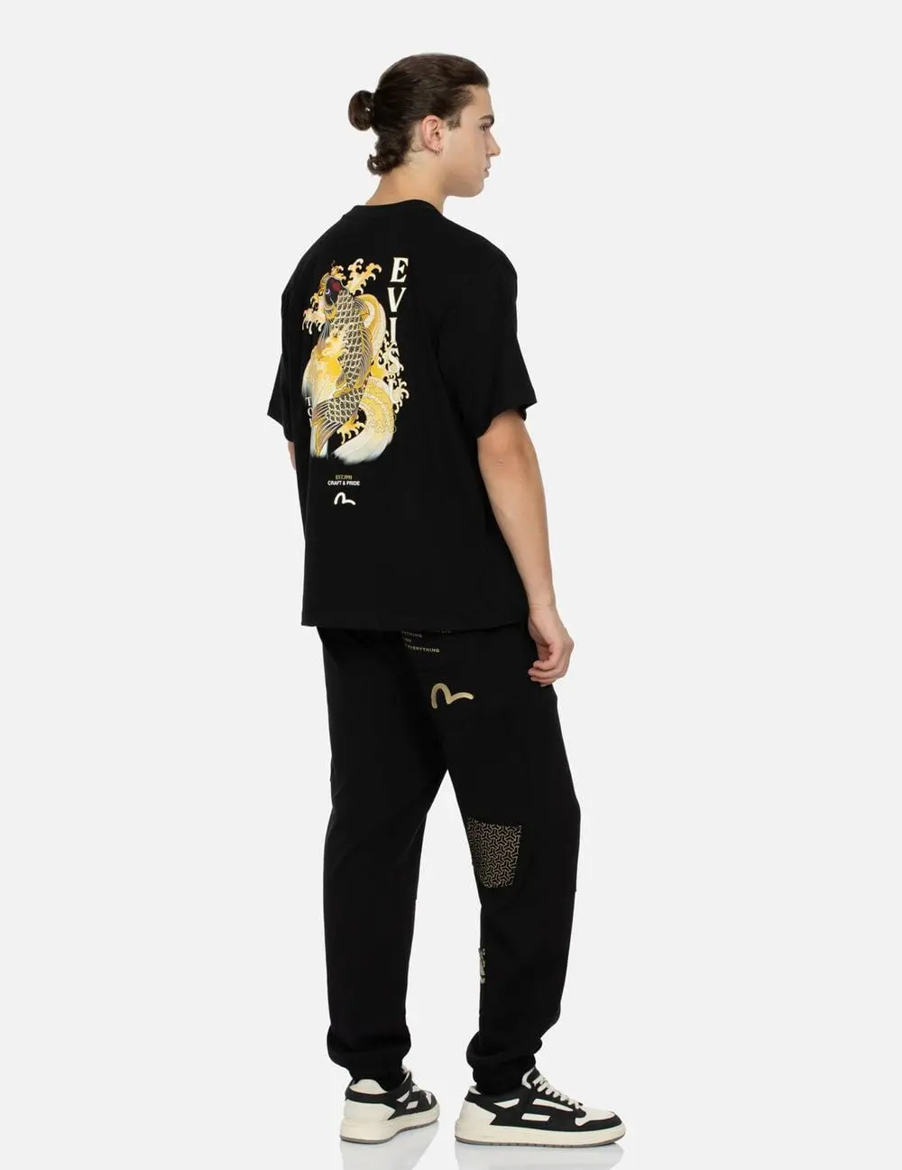 Áo Evisu Seagull Embroidery Carp T-shirt 'Black' 2EAHTM4TS7068RXCT - Ảnh 3