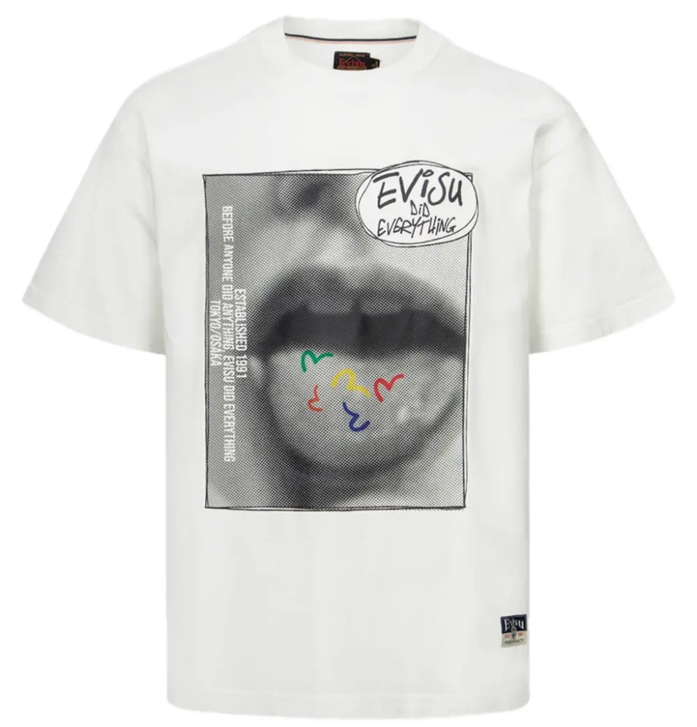Áo Evisu Vintage Image T-shirt 'White' 2EAHTM4TS1116RXCT