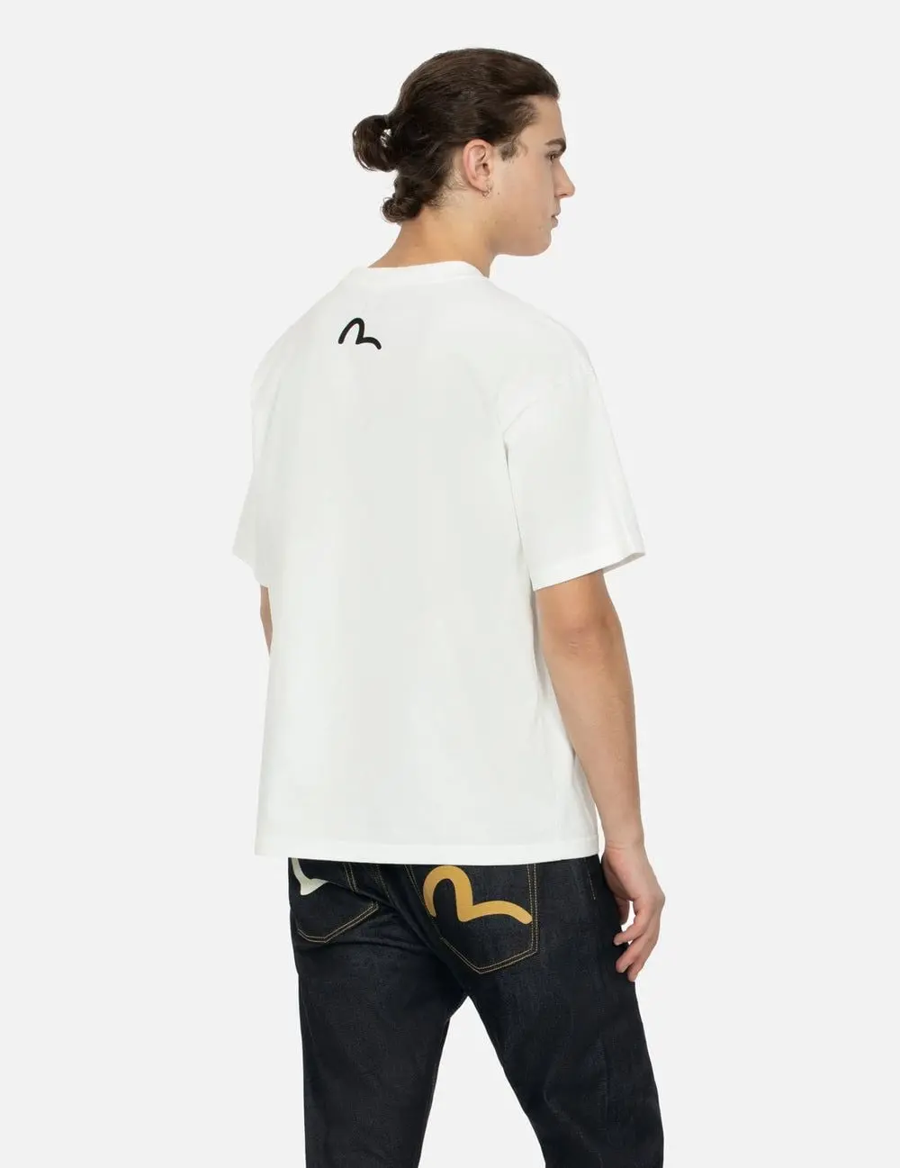 Áo Evisu Vintage Image T-shirt 'White' 2EAHTM4TS1116RXCT - Ảnh 6