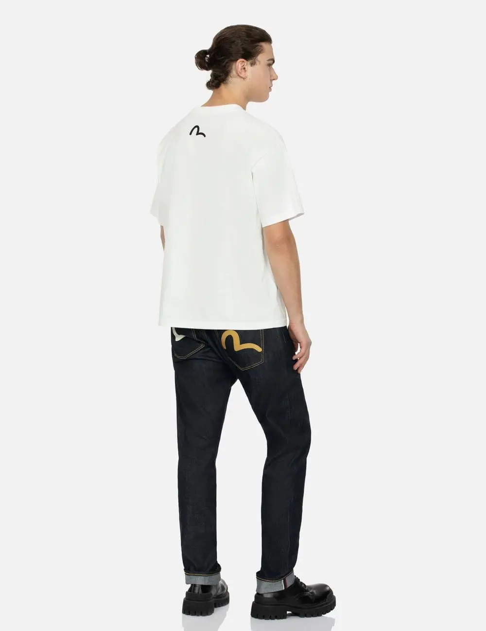 Áo Evisu Vintage Image T-shirt 'White' 2EAHTM4TS1116RXCT - Ảnh 4