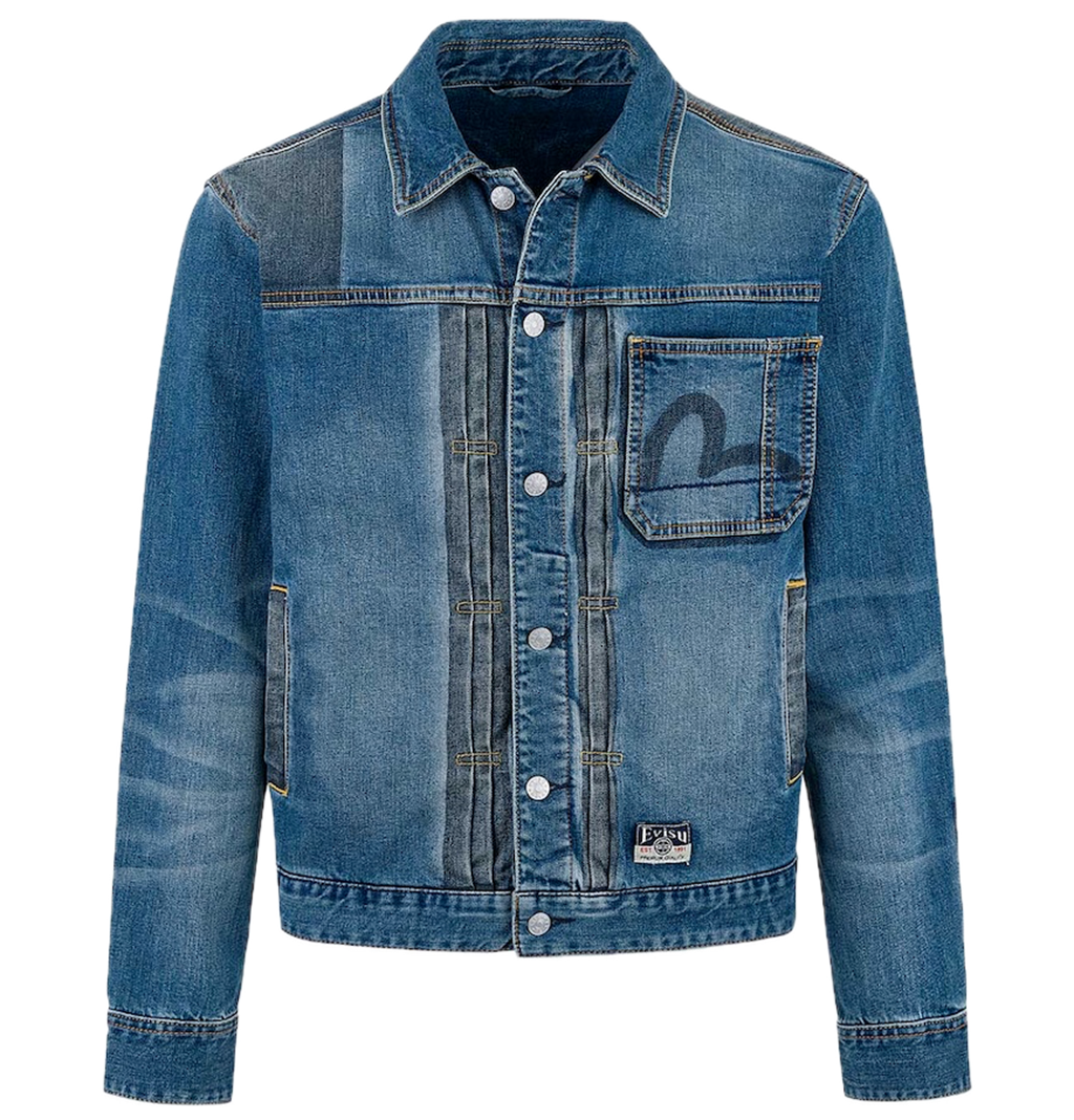 Áo Evisu Two-tone Daicock Jacket 'Indigo' 2ESHTM5DJ1041XXDN