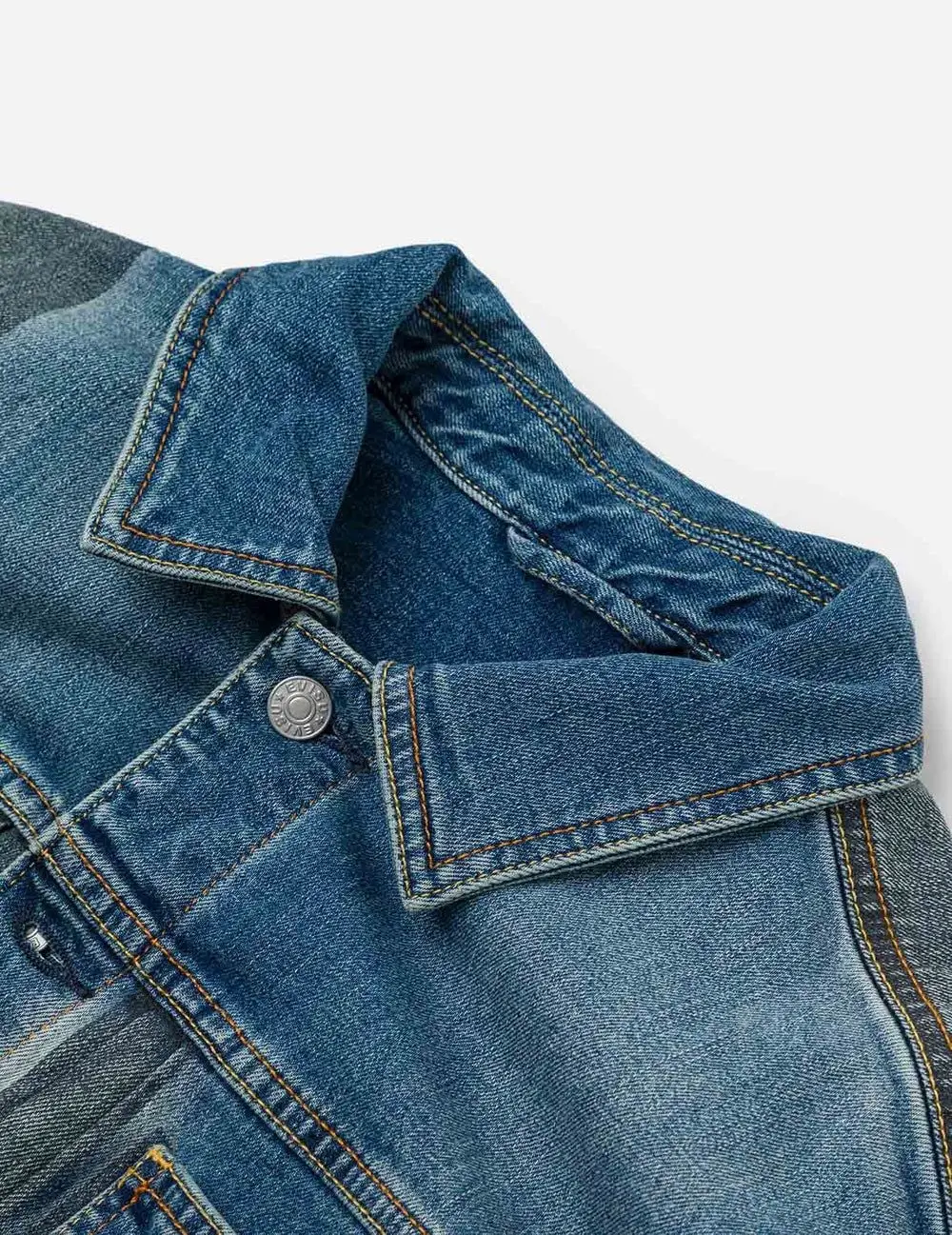 Áo Evisu Two-tone Daicock Jacket 'Indigo' 2ESHTM5DJ1041XXDN - Ảnh 5