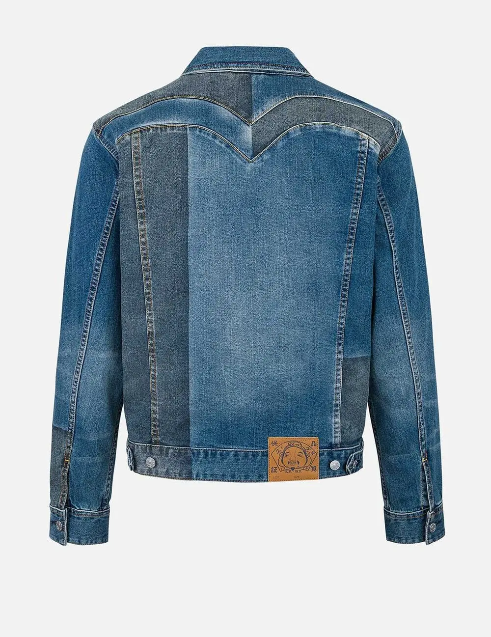 Áo Evisu Two-tone Daicock Jacket 'Indigo' 2ESHTM5DJ1041XXDN - Ảnh 2