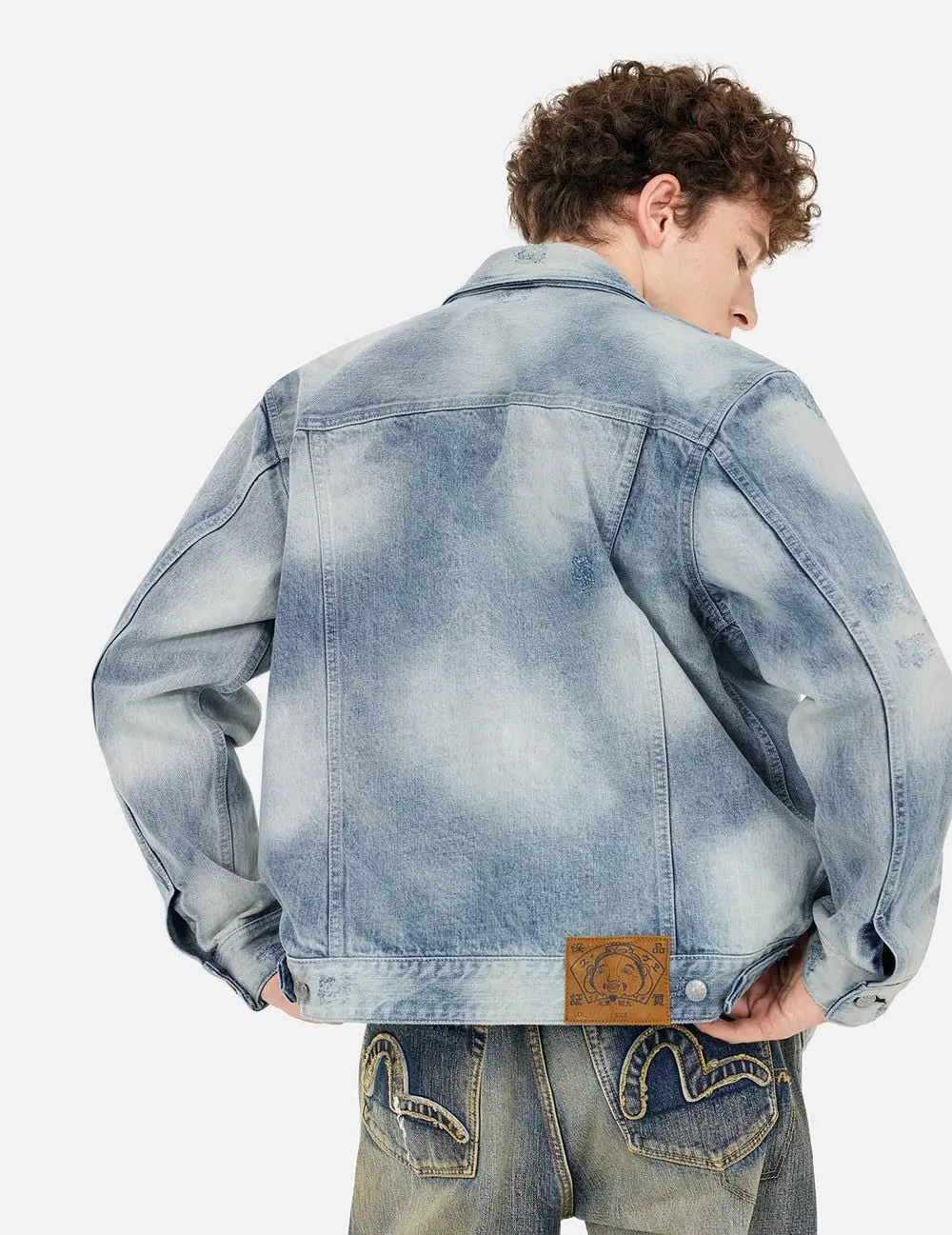 Áo Evisu Seagull Appliqué Embroidery Jacket 'Indigo' 2ESHTM5DJ1044RXDN - Ảnh 6