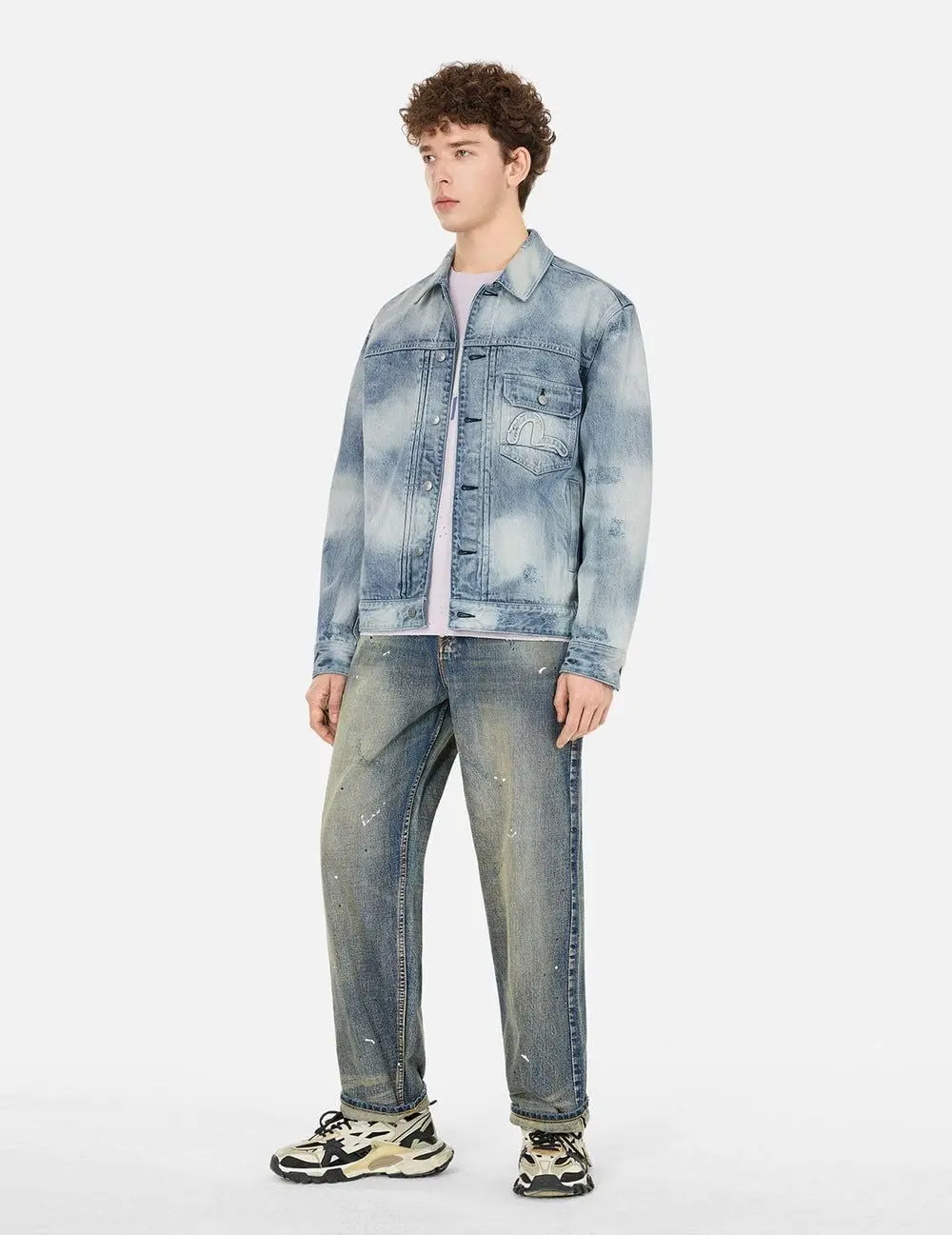 Áo Evisu Seagull Appliqué Embroidery Jacket 'Indigo' 2ESHTM5DJ1044RXDN - Ảnh 3