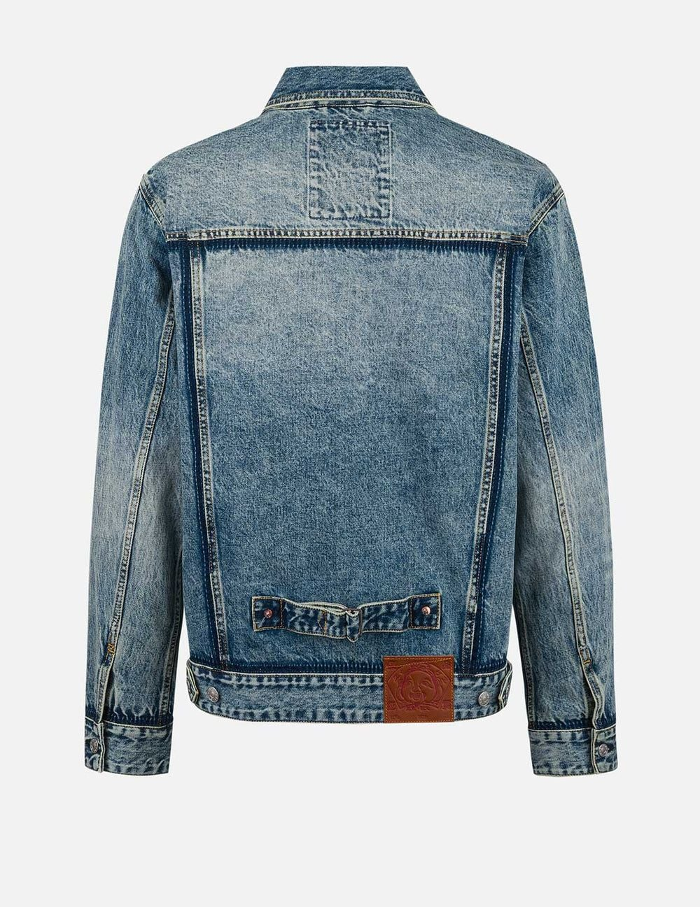 Alternative view of Áo Evisu Washed Seagull Appliqué Jacket 'Indigo' 2ESHTM5DJ1043RXDN