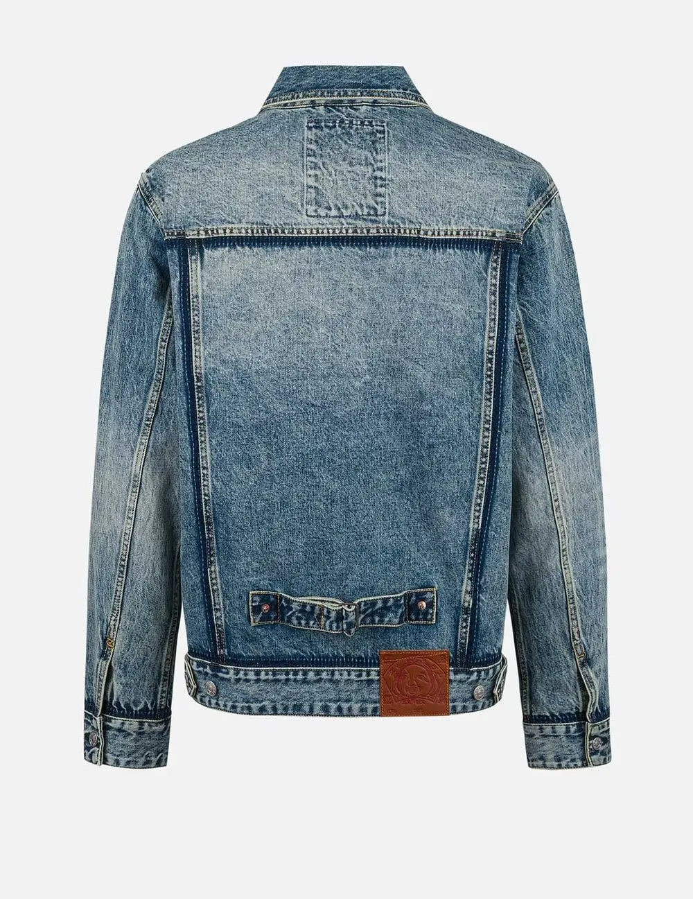 Alternative view of Áo Evisu Washed Seagull Appliqué Jacket 'Indigo' 2ESHTM5DJ1043RXDN