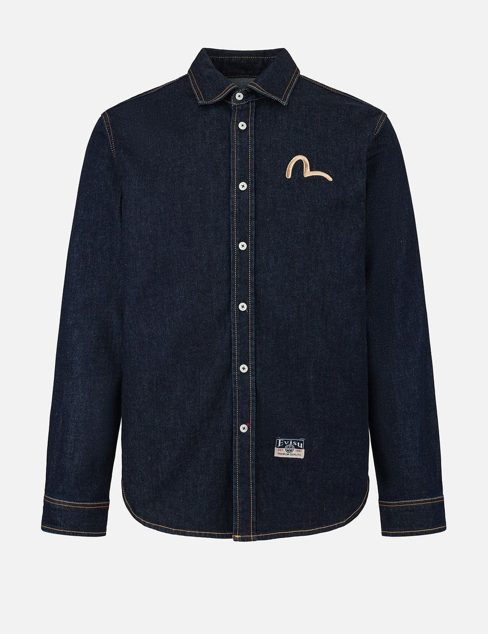 Alternative view of Áo Evisu Hakutaku Daicock Printed Shirt 'Indigo' 2ESHTM5DL1146XXDN