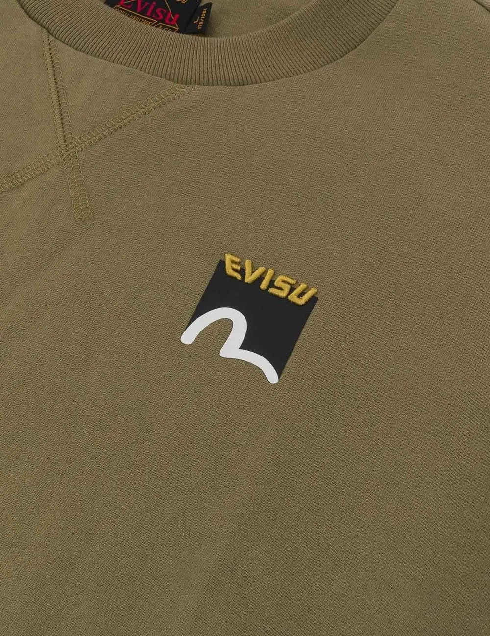 Áo Evisu Adventure Godhead Print T-shirt 'Khaki' 2ESHTM5TS7020RXCT - Ảnh 6