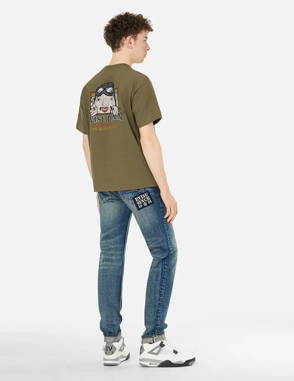 Áo Evisu Adventure Godhead Print T-shirt 'Khaki' 2ESHTM5TS7020RXCT - Ảnh 4