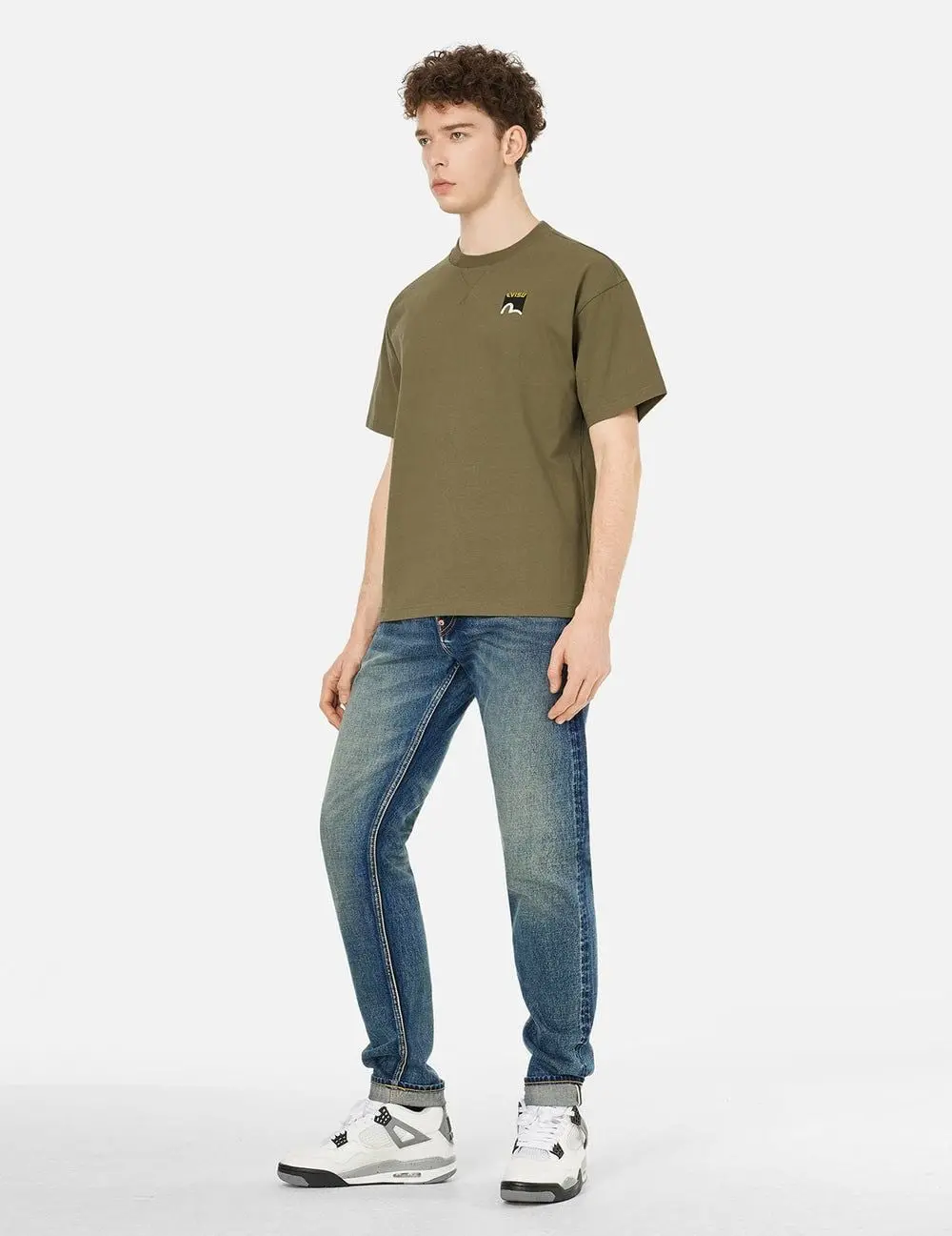 Áo Evisu Adventure Godhead Print T-shirt 'Khaki' 2ESHTM5TS7020RXCT - Ảnh 3