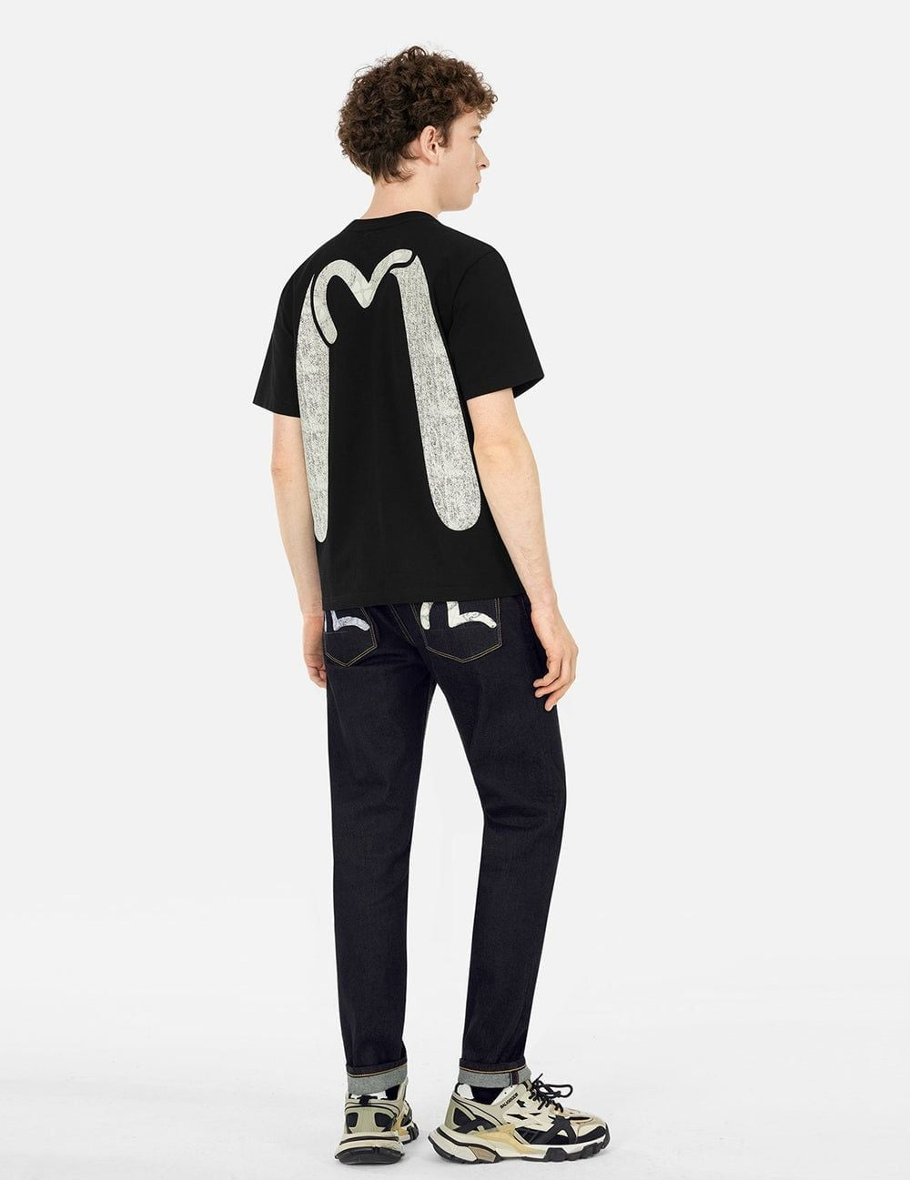 Alternative view of Áo Evisu Weathered Seagull Daicock T-shirt 'Black' 2ESHTM5TS1152XXCT