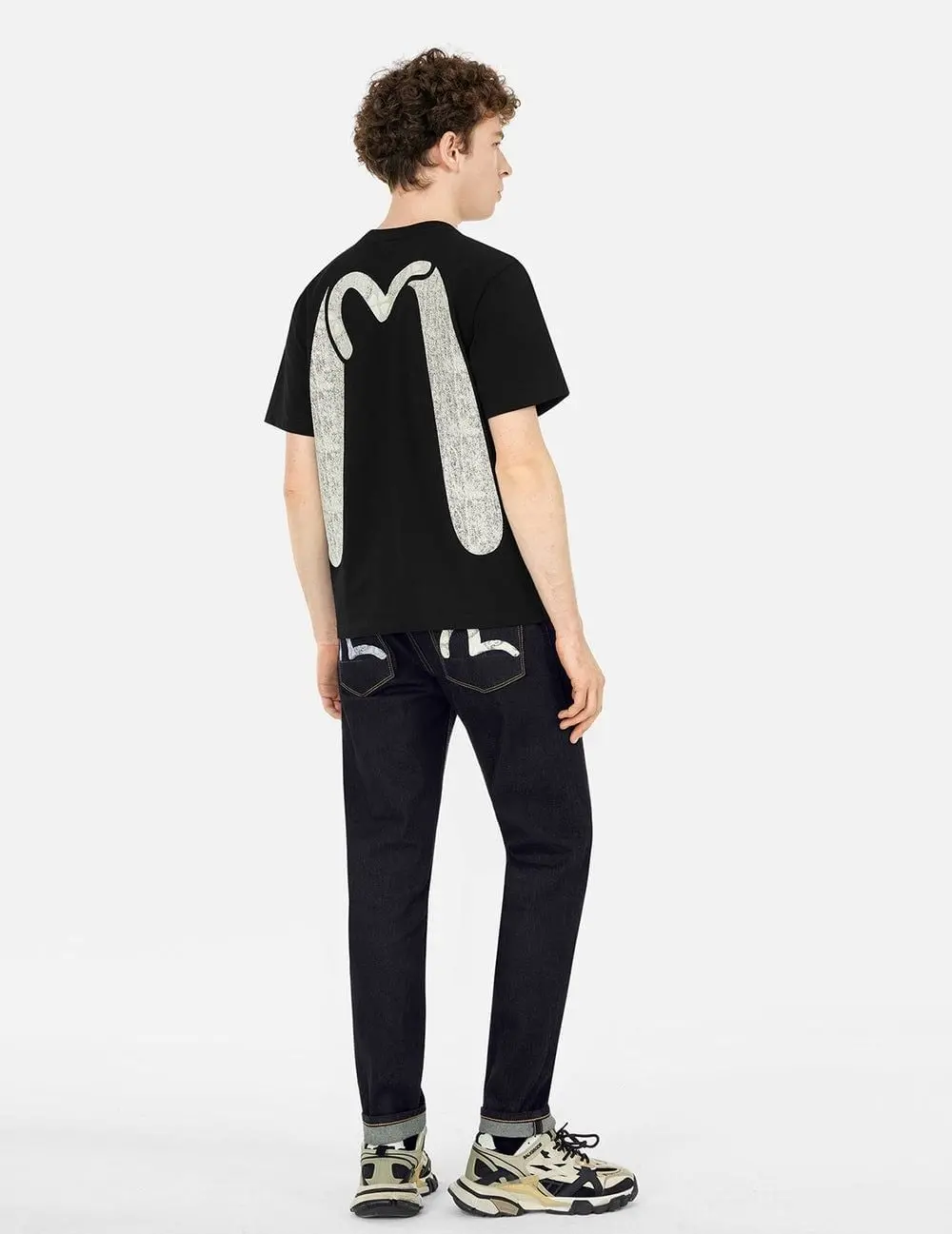 Alternative view of Áo Evisu Weathered Seagull Daicock T-shirt 'Black' 2ESHTM5TS1152XXCT