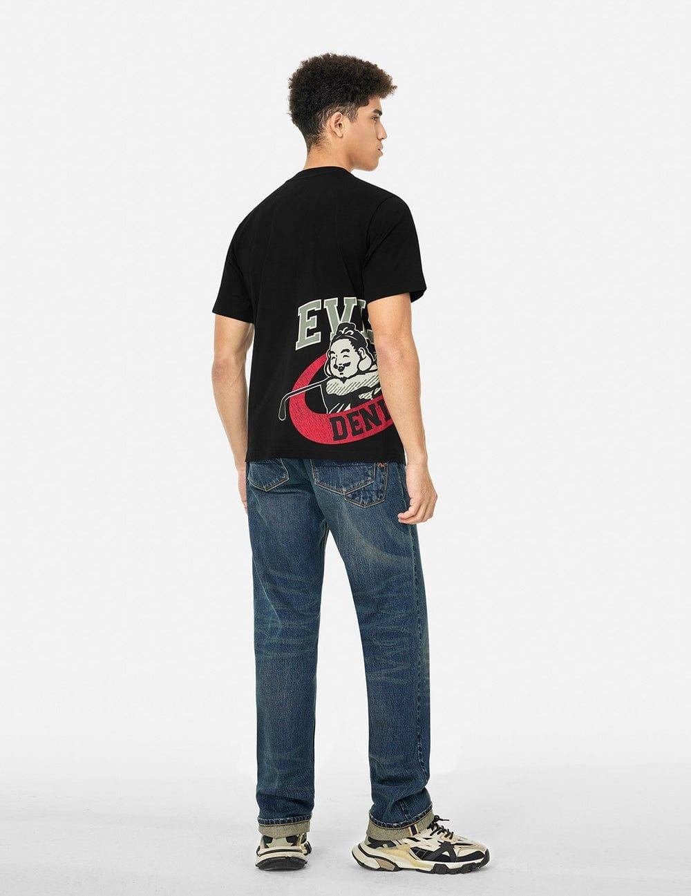 Áo Evisu Godhead Golfing Print T-shirt 'Black' 2ESHTM5TS1122XXCT - Ảnh 3