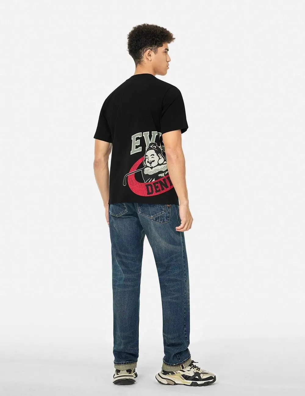 Áo Evisu Godhead Golfing Print T-shirt 'Black' 2ESHTM5TS1122XXCT - Ảnh 3