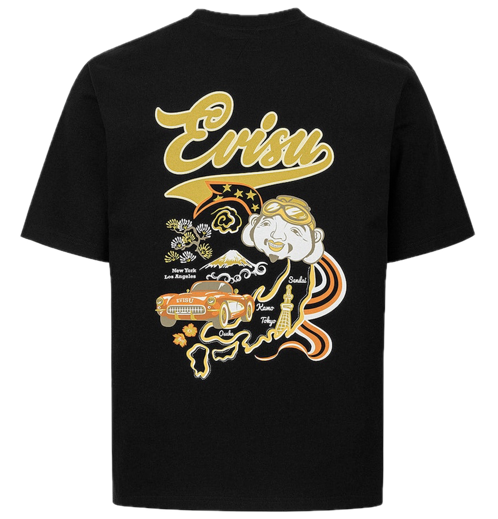 Áo Evisu Godhead Map Print 'Black' 2ESHTM5TS7018XXCT