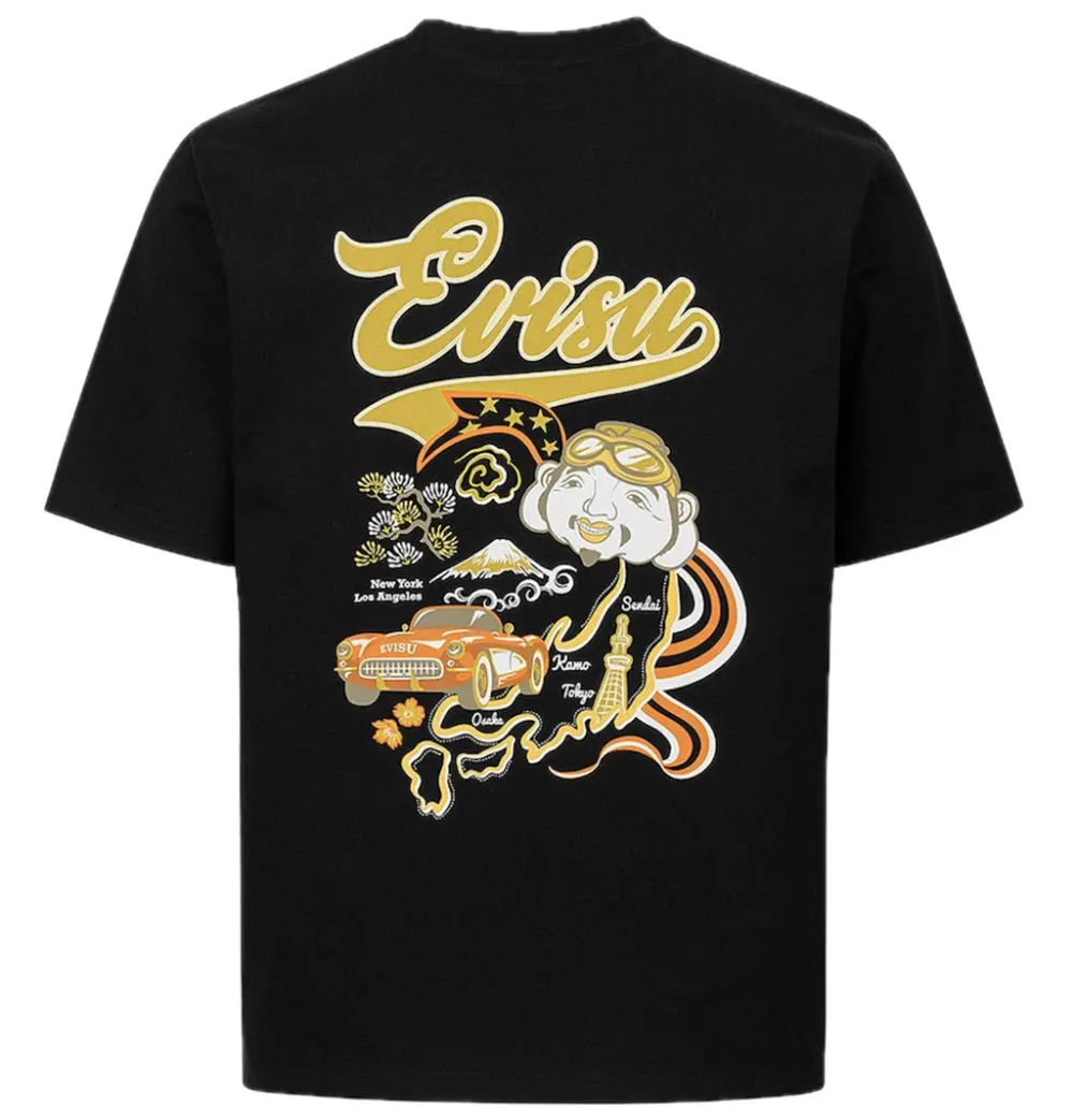 Áo Evisu Godhead Map Print 'Black' 2ESHTM5TS7018XXCT