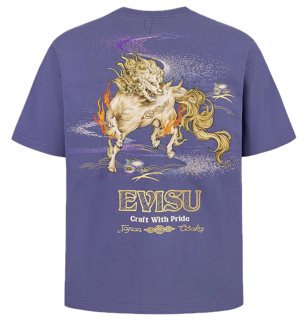 Áo Evisu Hakutaku Print T-shirt 'Purple' 2ESHTM5TS1096RXCT