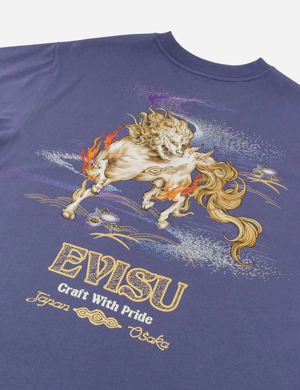 Áo Evisu Hakutaku Print T-shirt 'Purple' 2ESHTM5TS1096RXCT - Ảnh 6