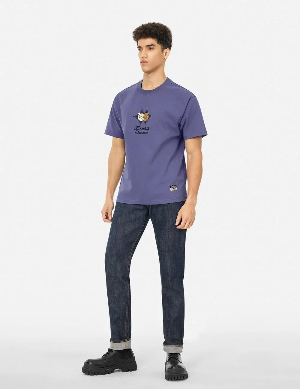 Áo Evisu Hakutaku Print T-shirt 'Purple' 2ESHTM5TS1096RXCT - Ảnh 4