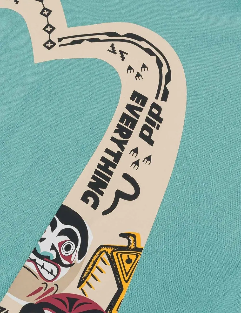 Áo Evisu Slogan Totem Daicock Print T-shirt 'Green' 2ESHTM5TS1107RXCT - Ảnh 5