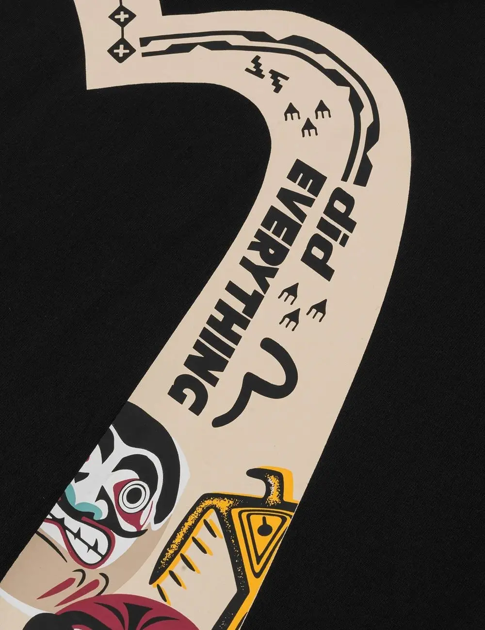 Áo Evisu Slogan Totem Daicock Print T-shirt 'Black' 2ESHTM5TS1101XXCT - Ảnh 5