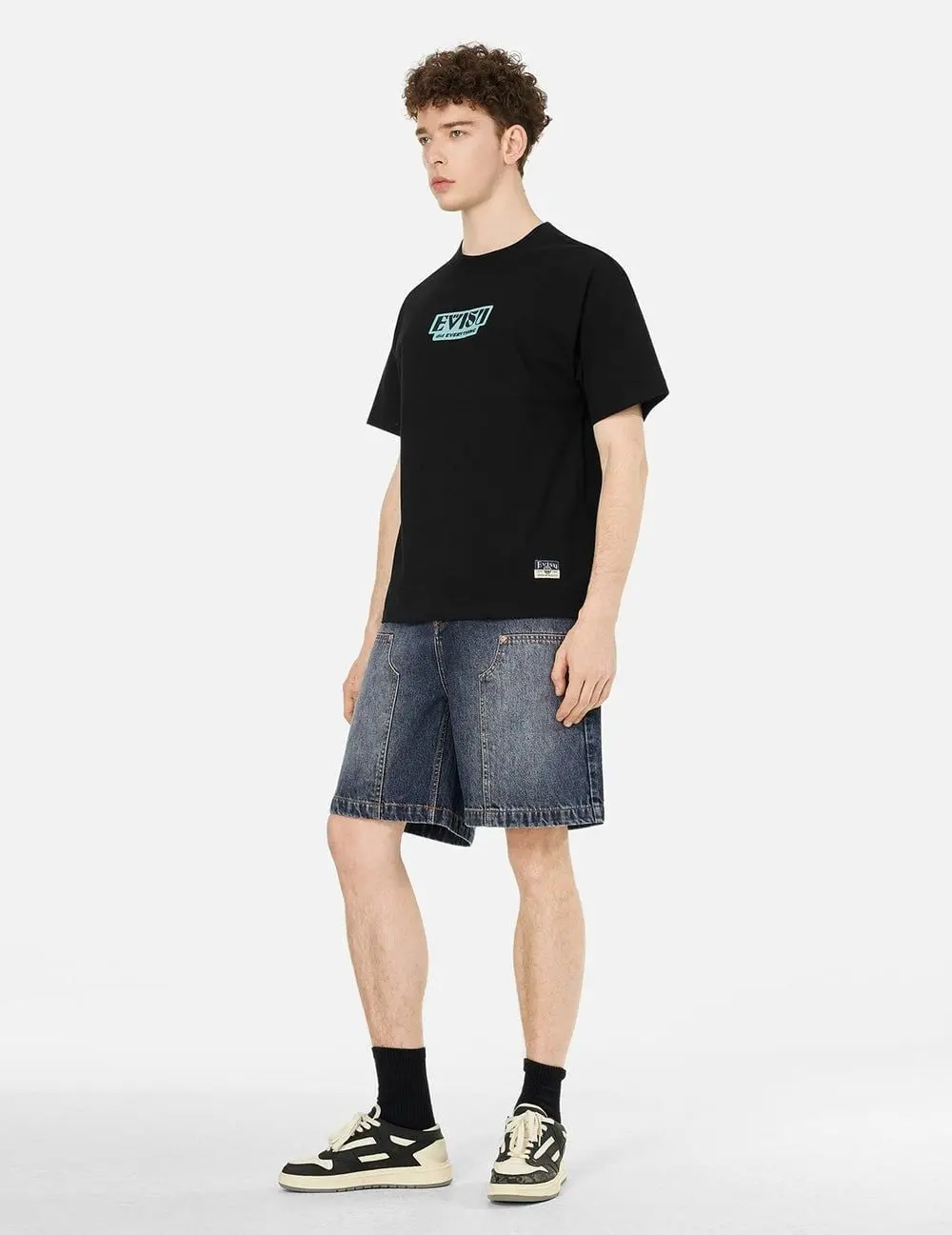 Áo Evisu Slogan Totem Daicock Print T-shirt 'Black' 2ESHTM5TS1101XXCT - Ảnh 3