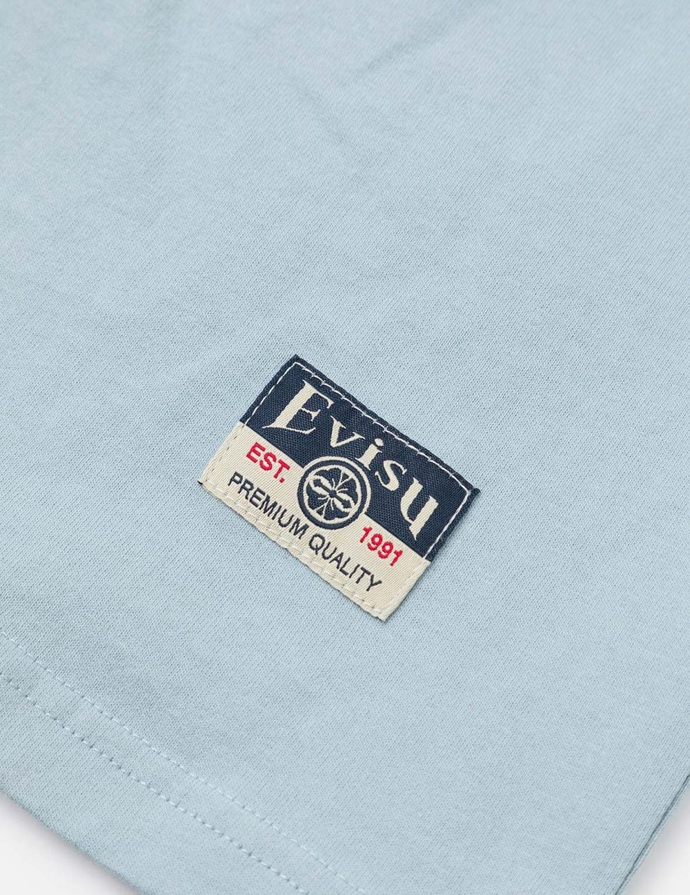 Áo Evisu Brocade Seagull Appliqué T-shirt 'Blue' 2ESHTM5TS1101XXCT - Ảnh 6