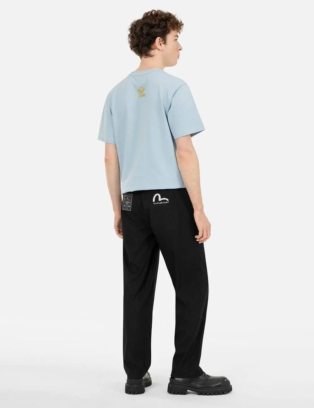Áo Evisu Brocade Seagull Appliqué T-shirt 'Blue' 2ESHTM5TS1101XXCT - Ảnh 4