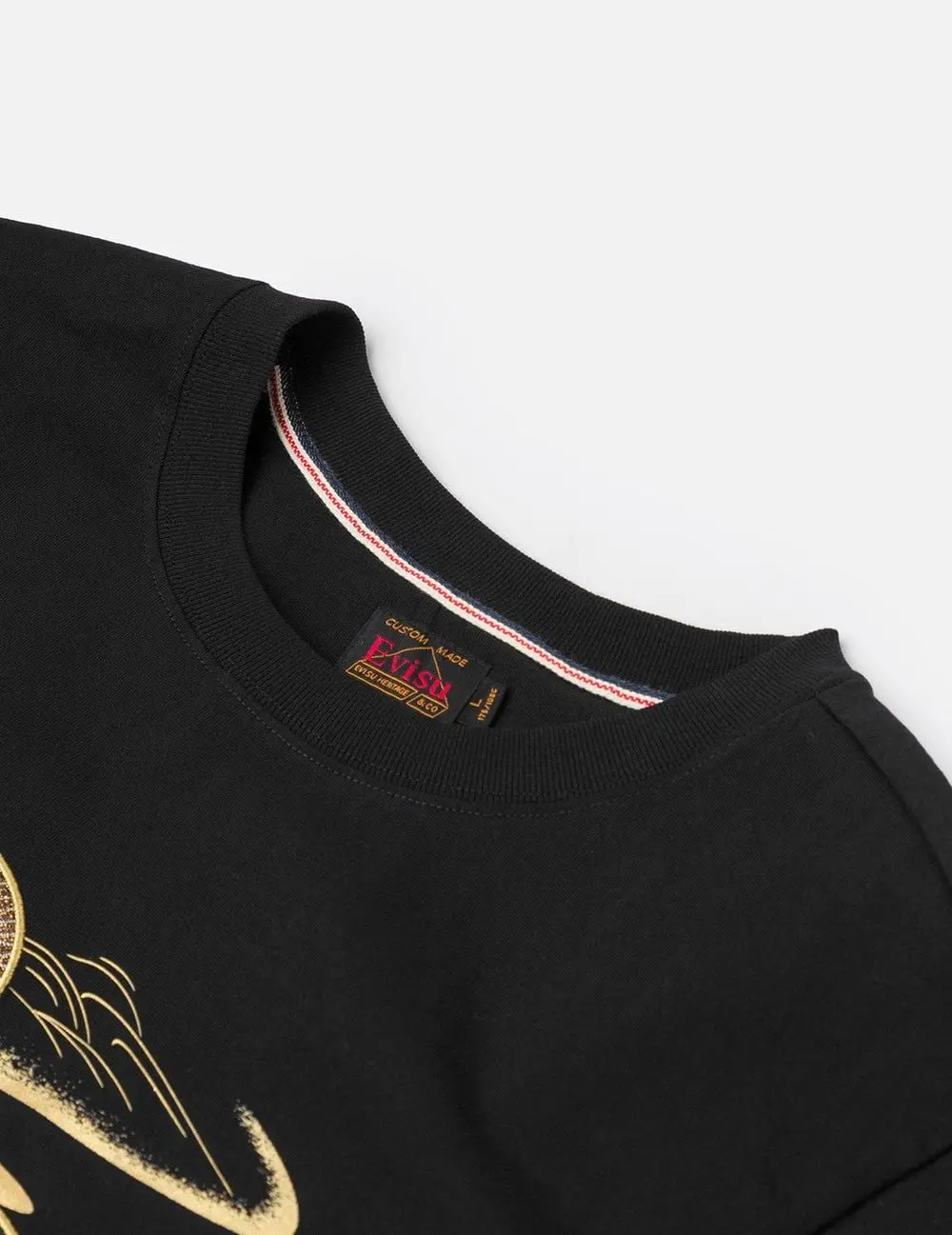 Áo Evisu Brocade Seagull Appliqué T-shirt 'Black' 2ESHTM5TS1101XXCT - Ảnh 6