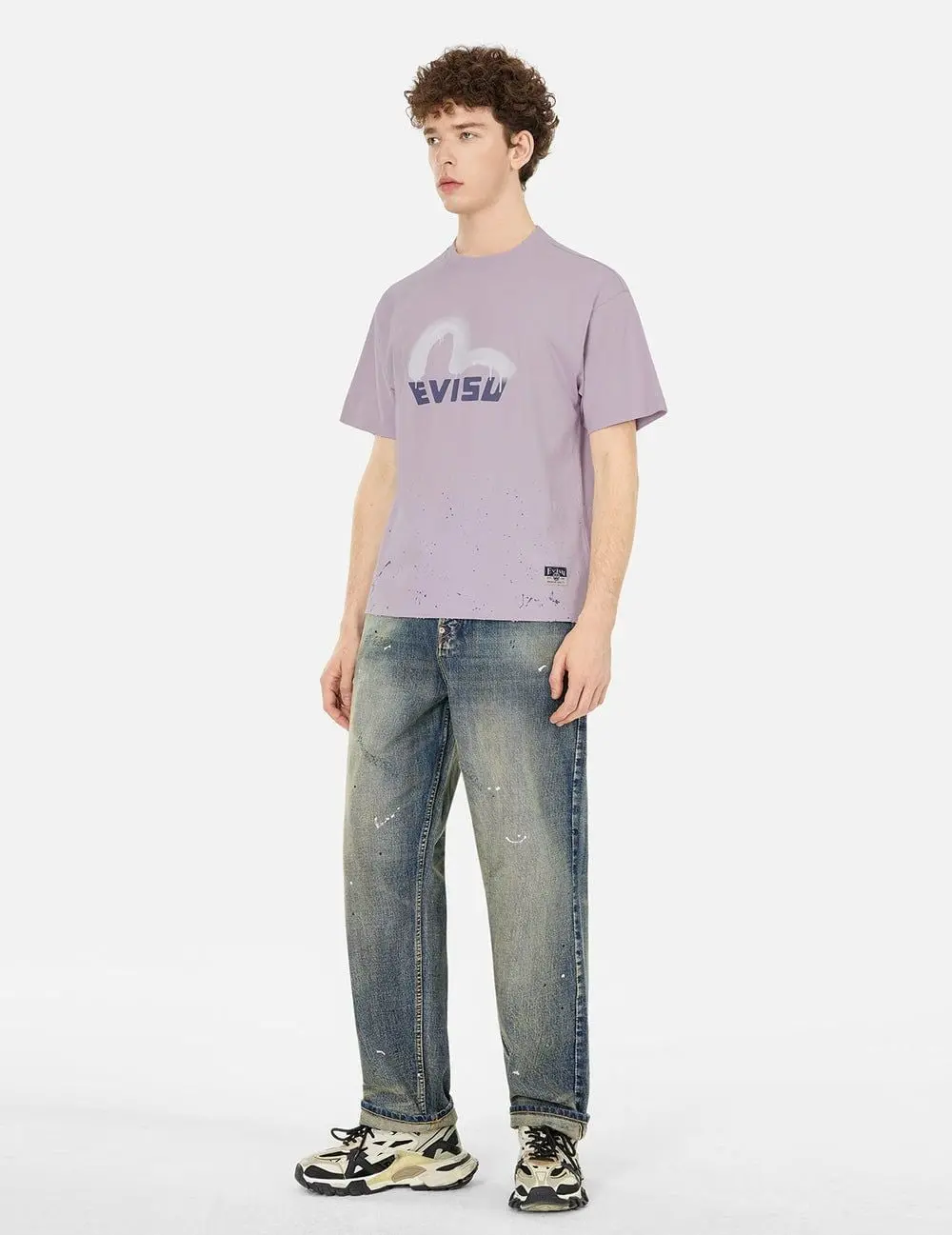 Áo Evisu Logo Seagull Print T-shirt 'Purple' 2ESHTM5TS1136RXCT - Ảnh 3